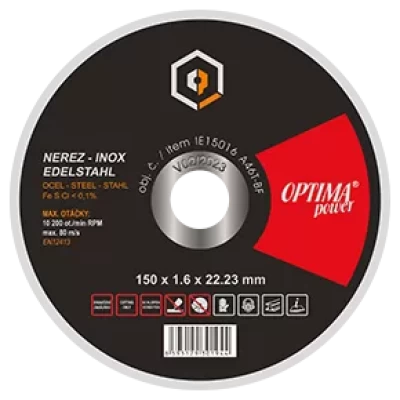 Disc abraziv pentru taiat metal si Inox OPTIMApower 115x1,0x22,2