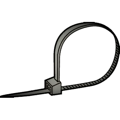 Colier cablu PP Negru