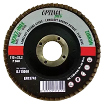 Disc lamelar pentru metal si inox OPTIMA Profi 115x22,2 K40