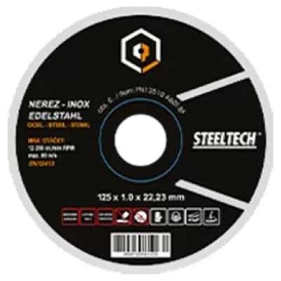 Disc abraziv pentru taiat metal si Inox OPTIMA STEELTECH 125x1,0x22,2